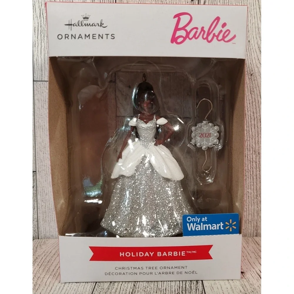 2021 Hallmark Ornament - Holiday Barbie African American Walmart Exclusive NEW